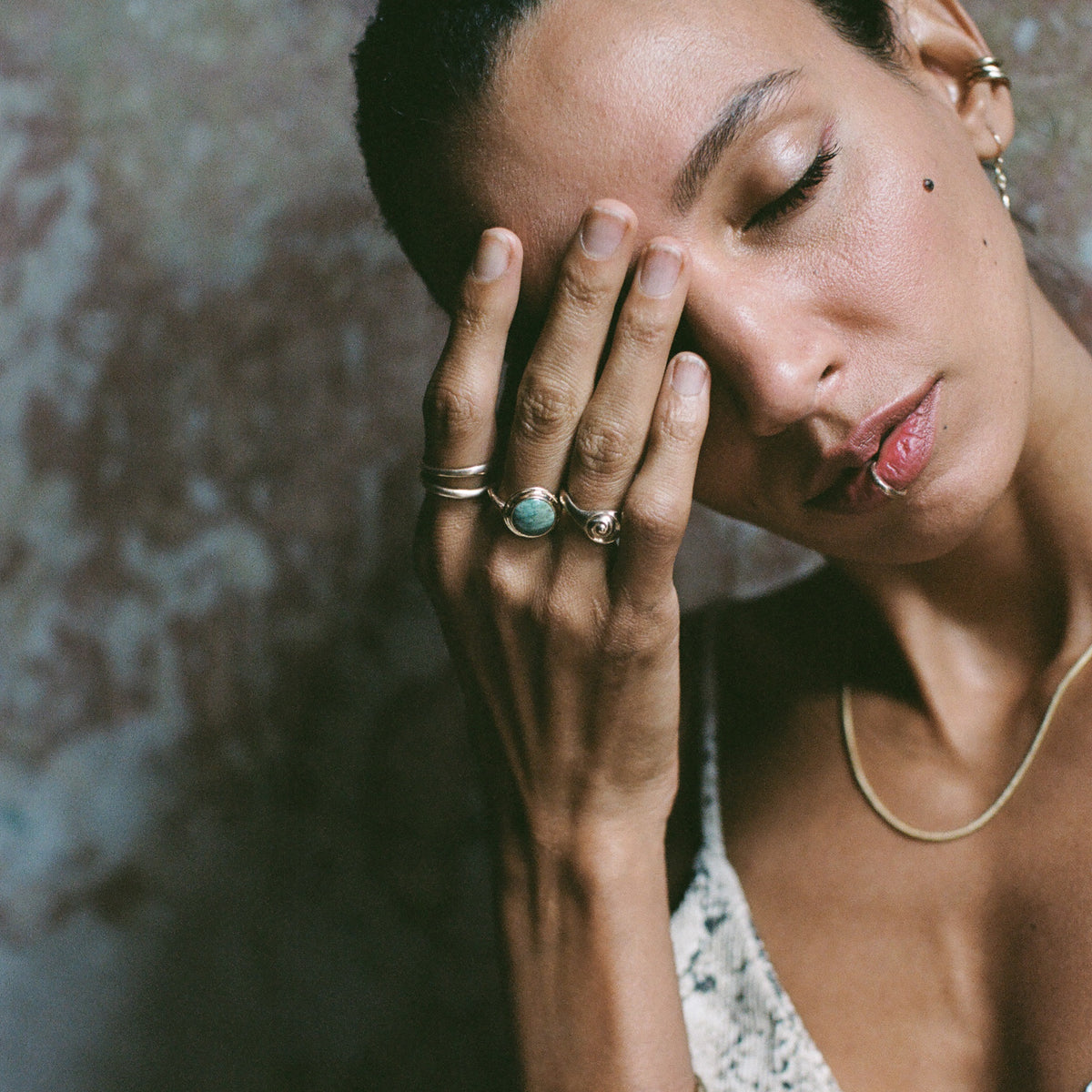 Reverie Jasper Amulet Ring II | Silver