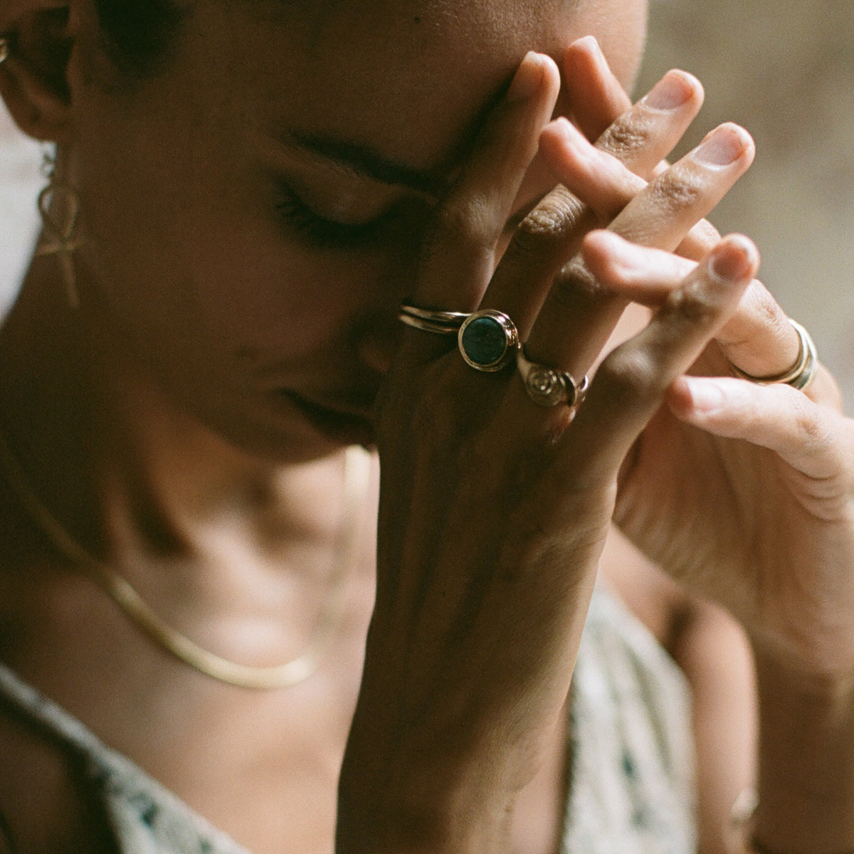 Reverie Jasper Amulet Ring II | Silver