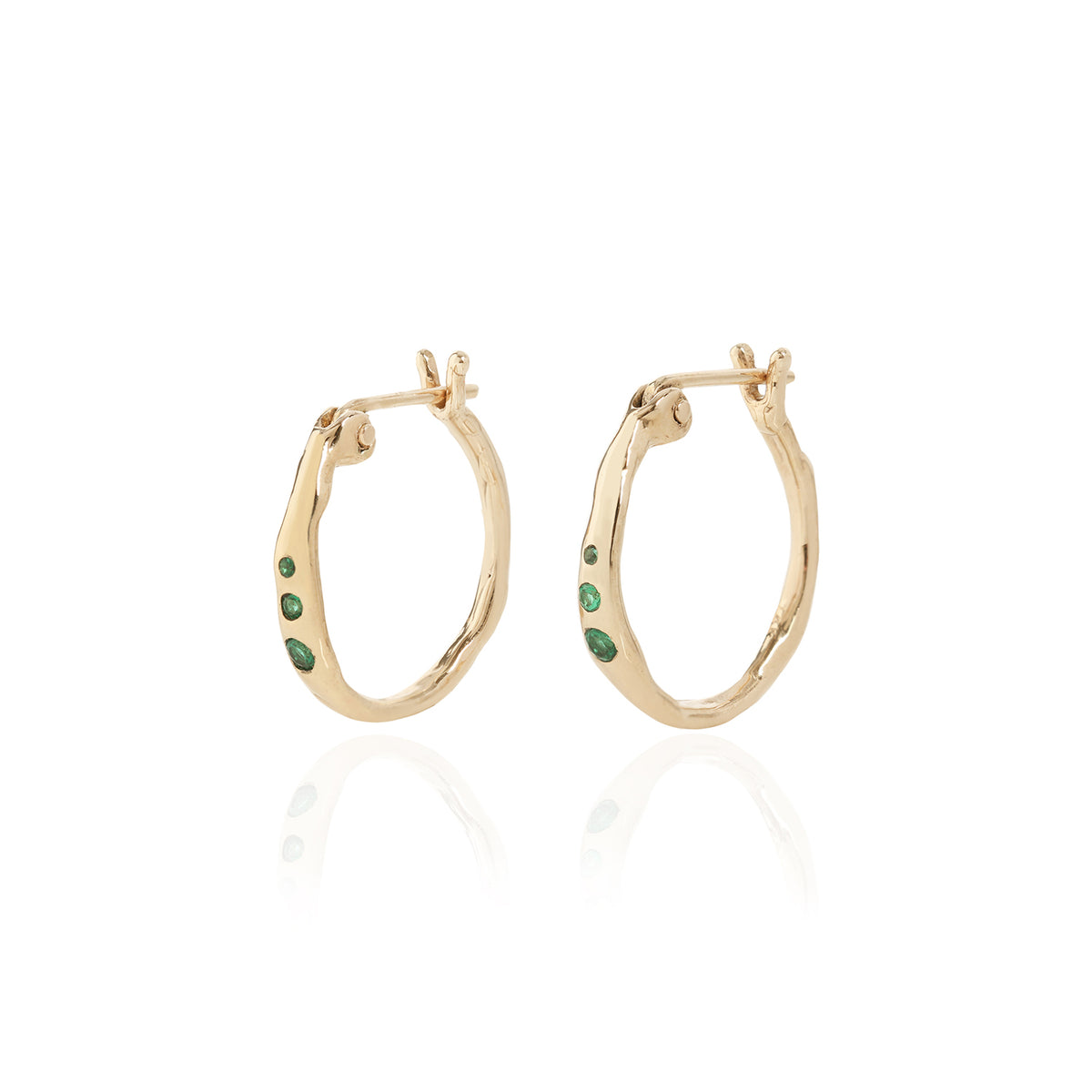 Vida Emerald Hoops