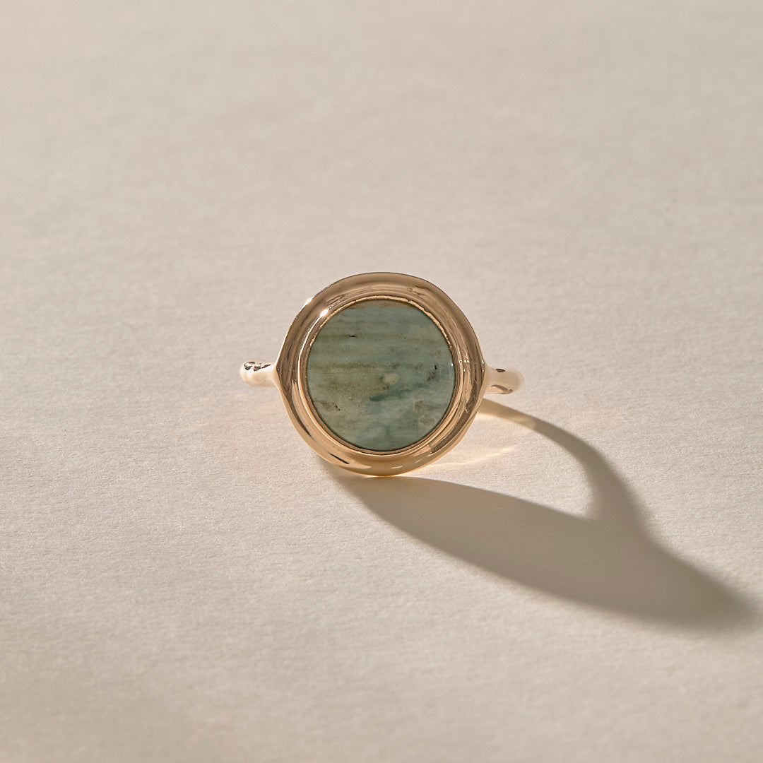 Reverie Jasper Amulet Ring II | Gold