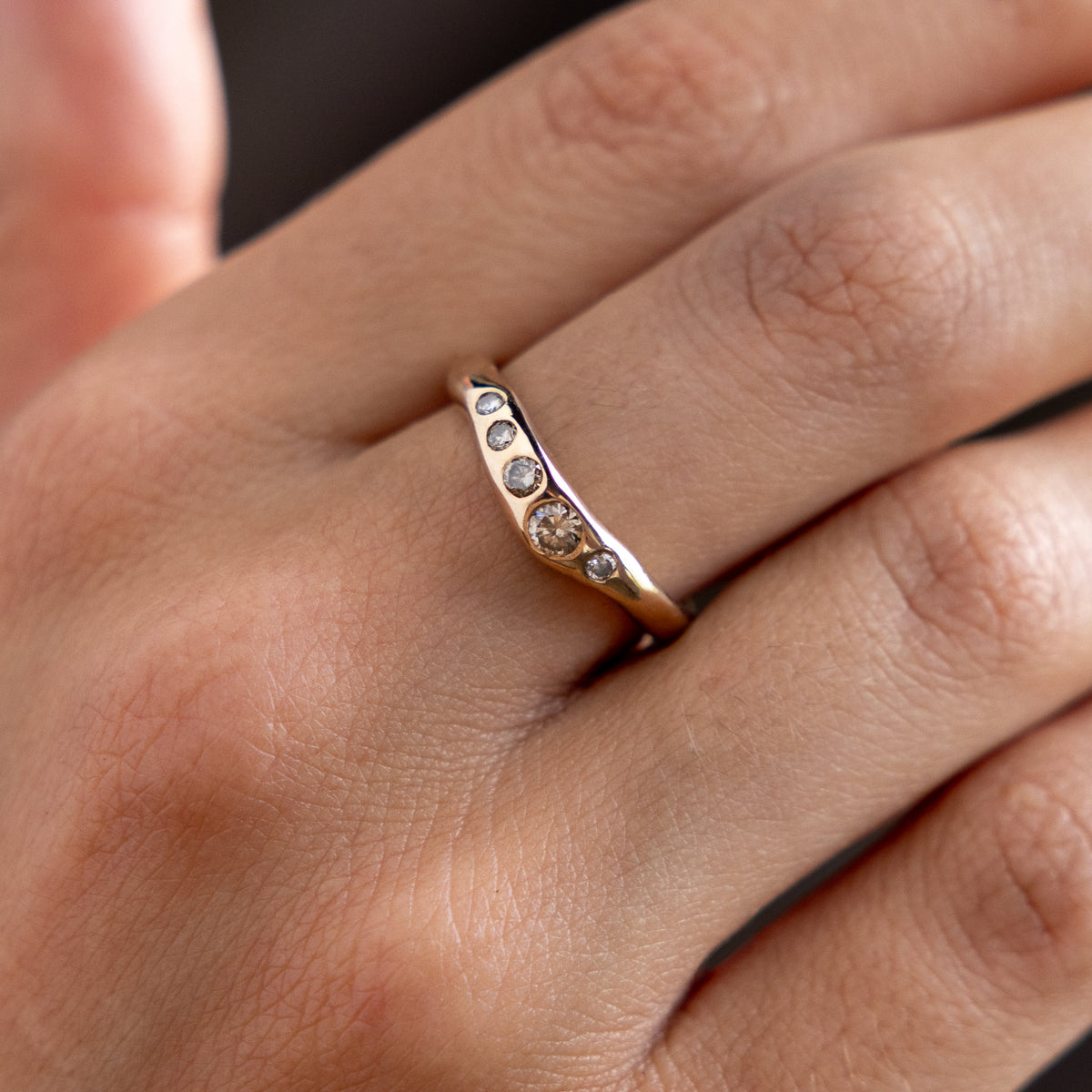 Eros Champagne Diamond Band