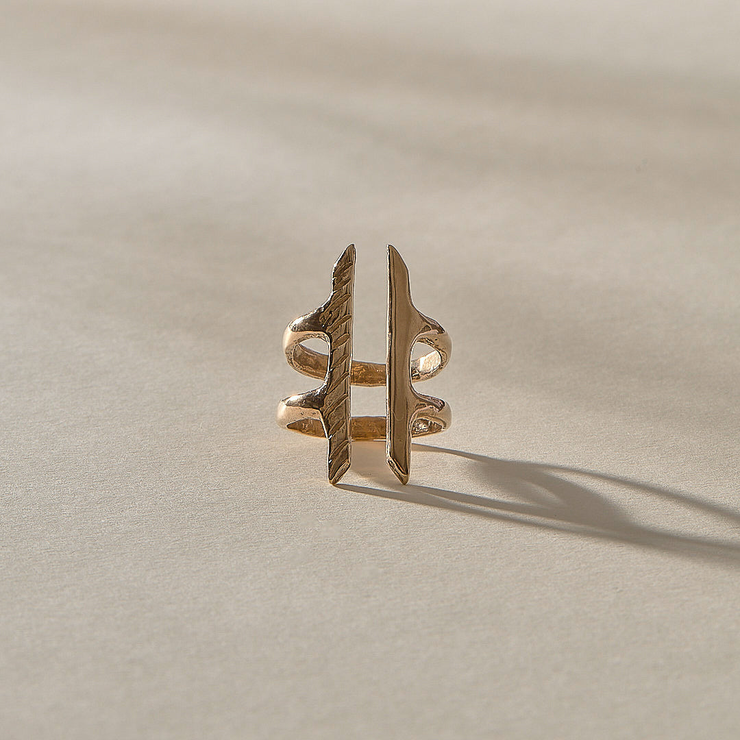 Akash Shield Ring | Bronze