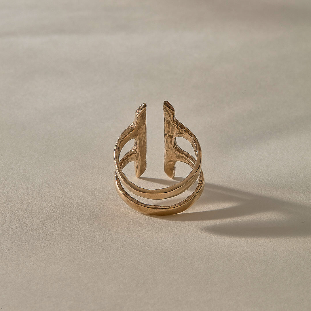 Akash Shield Ring | Bronze