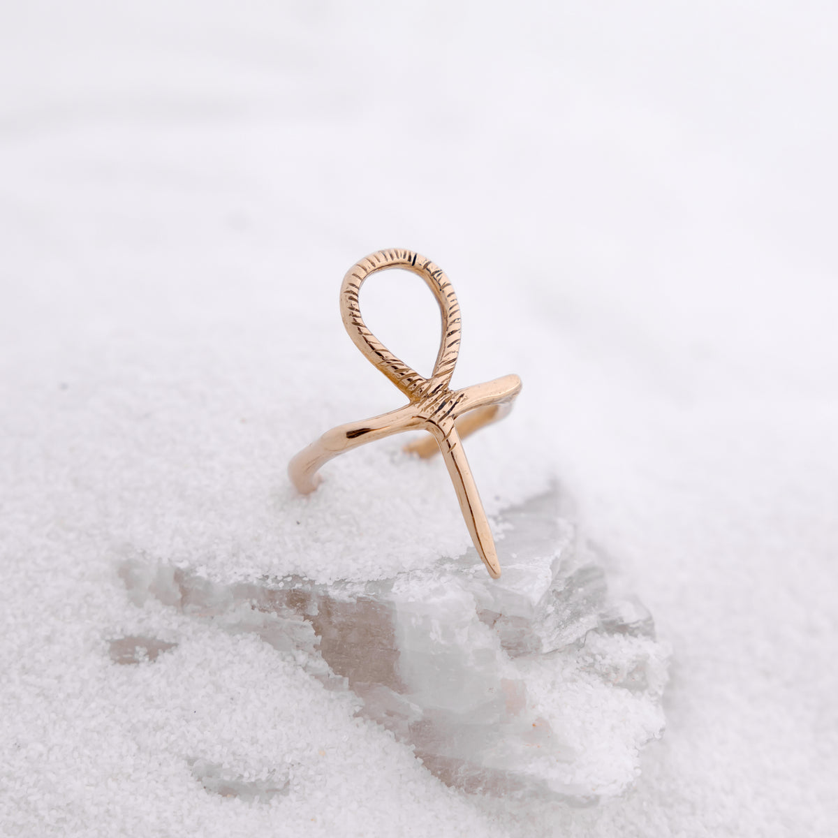 Gold Ankh Ring