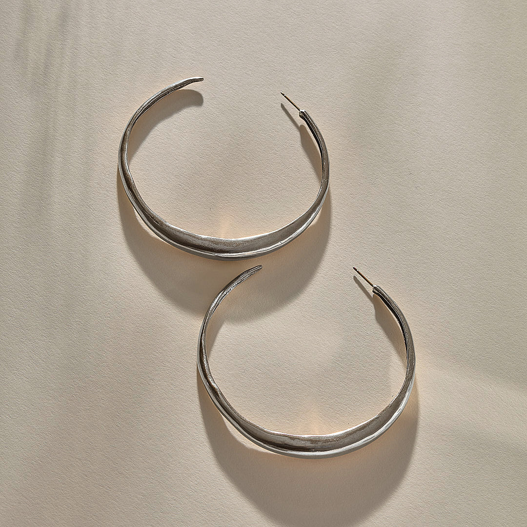 Cleo Hoops | Silver