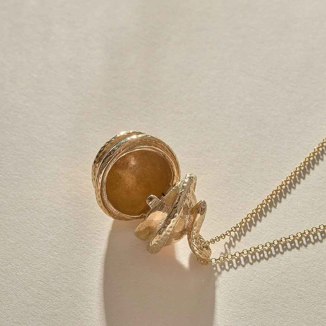 Orphic Egg Capsule Necklace | Bronze