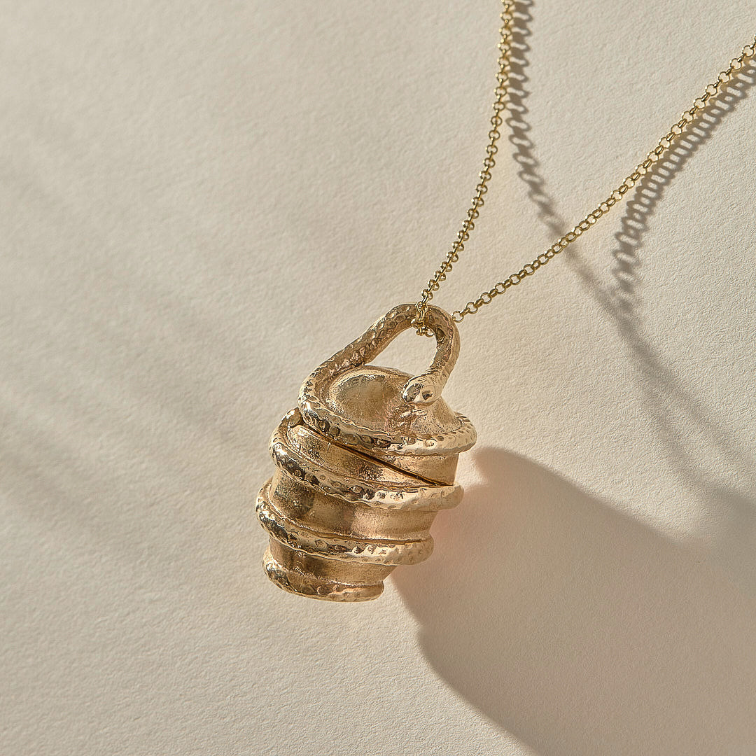 Orphic Egg Capsule Necklace | Bronze