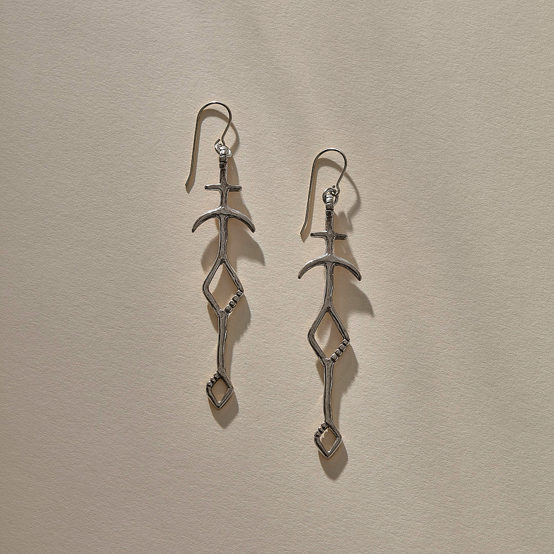 Panah Amulet Earrings | Silver