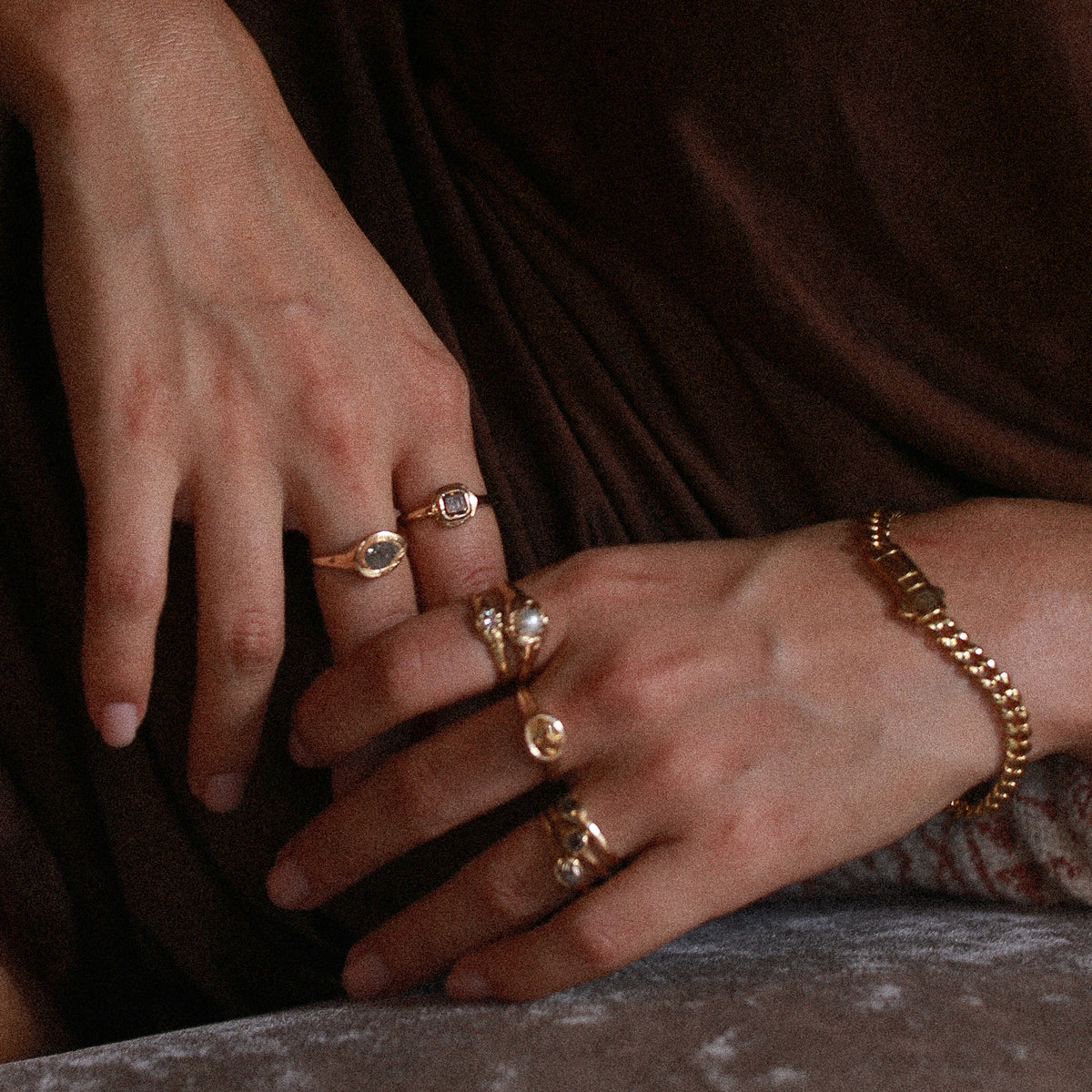 Oria Diamond Signet Ring | OOAK