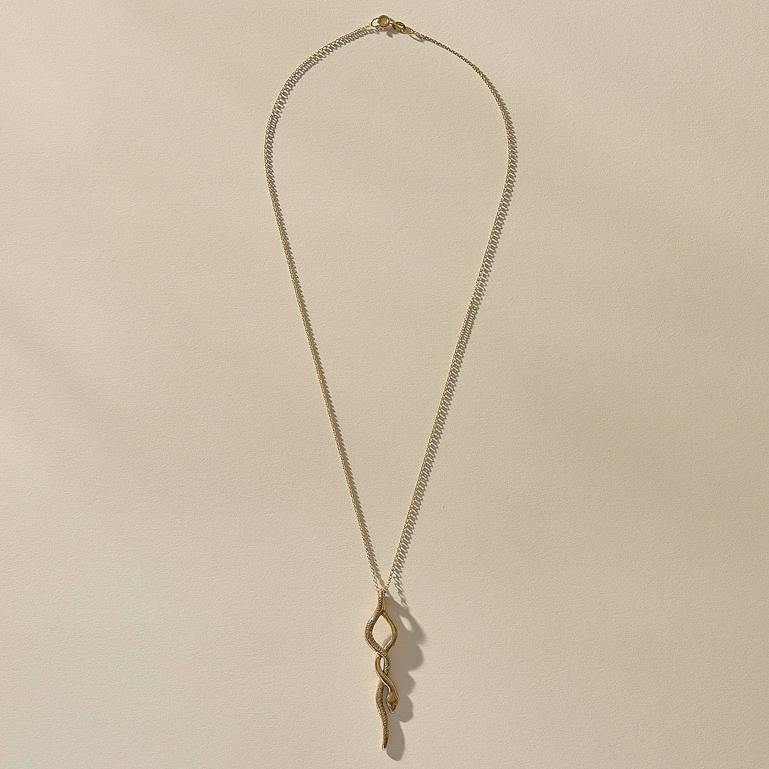Serpent Amulet Necklace | Gold