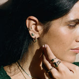 Vida Emerald Studs | Gold