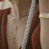 Mini Ma'at Charm Necklace | Gold