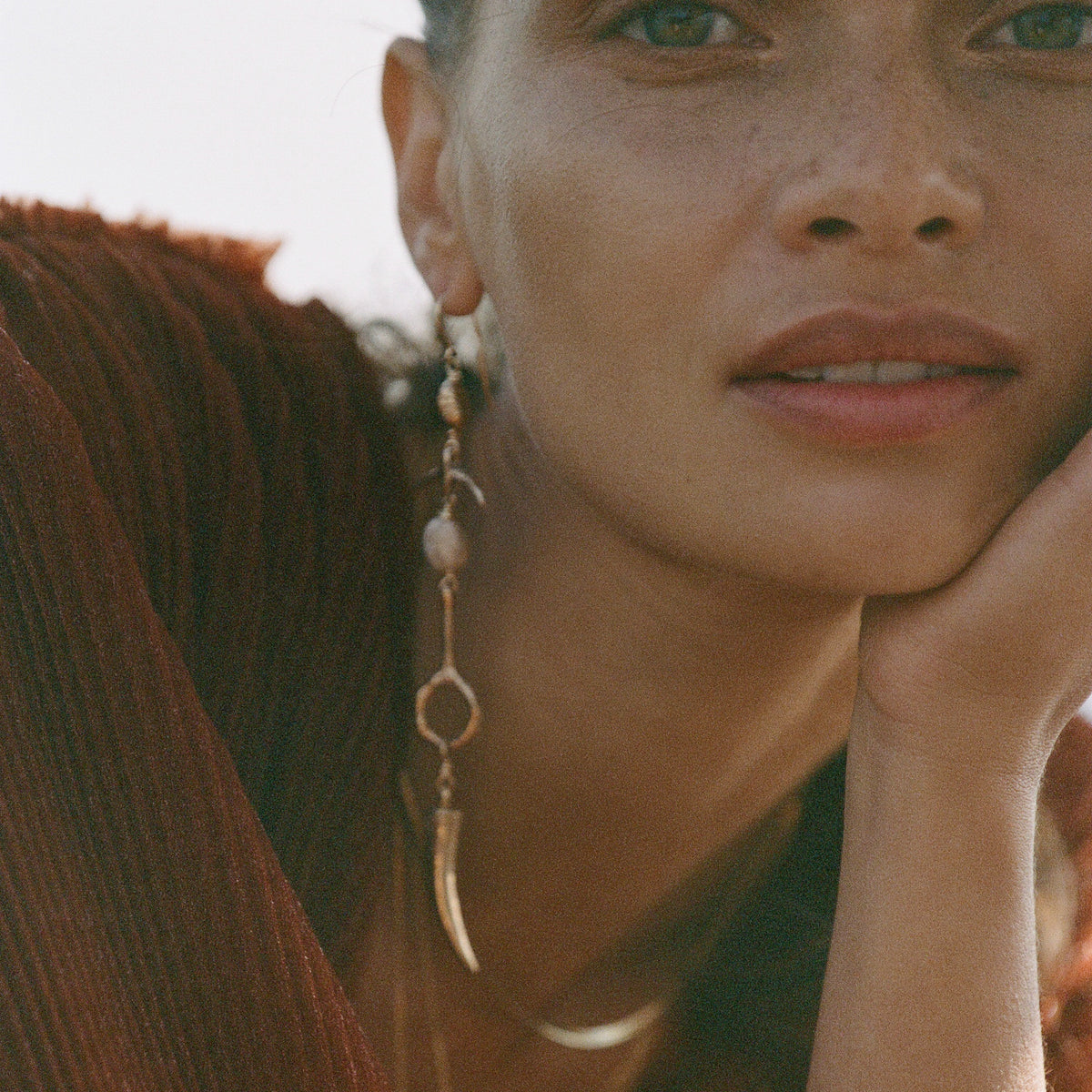Gathering the Bones Earrings | Bronze