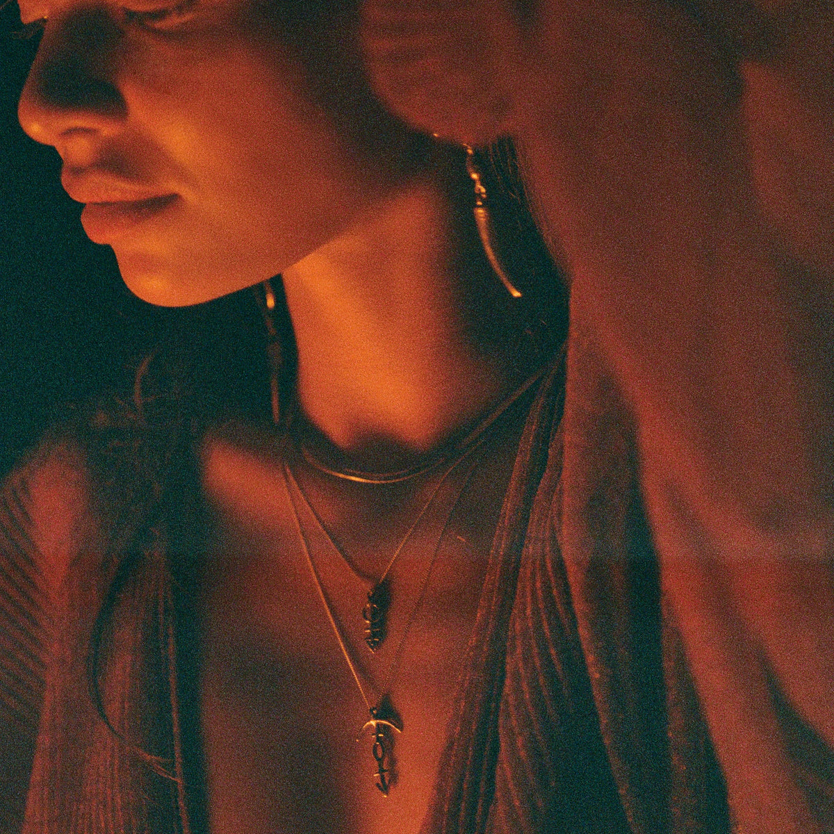 Mini Ma'at Charm Necklace | Gold