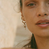 Ankh Charm Hoops | Bronze
