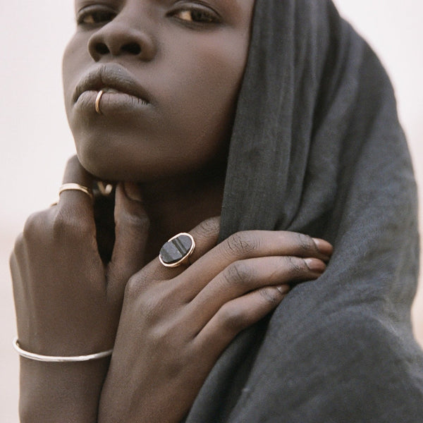 One Of A Kind | The Black Tourmaline Amulet Ring XIV