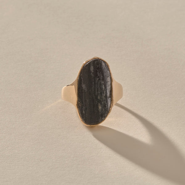 One Of A Kind | The Black Tourmaline Amulet Ring XIV