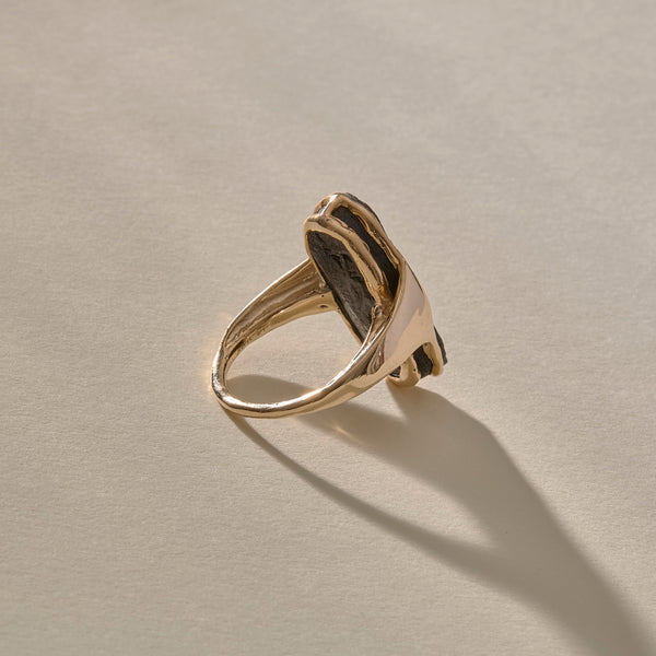 One Of A Kind | The Black Tourmaline Amulet Ring XIV