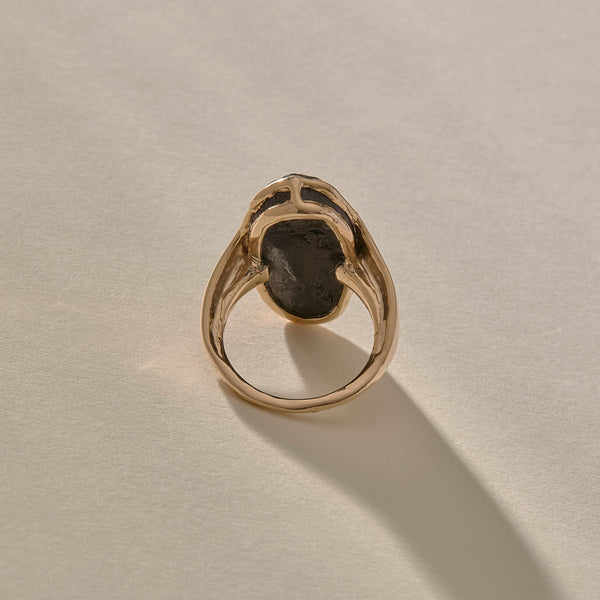 One Of A Kind | The Black Tourmaline Amulet Ring XIV