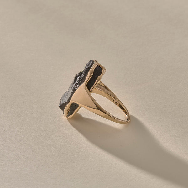 One Of A Kind | Black Tourmaline Amulet Ring XV
