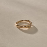 Eros Champagne Diamond Band | Gold