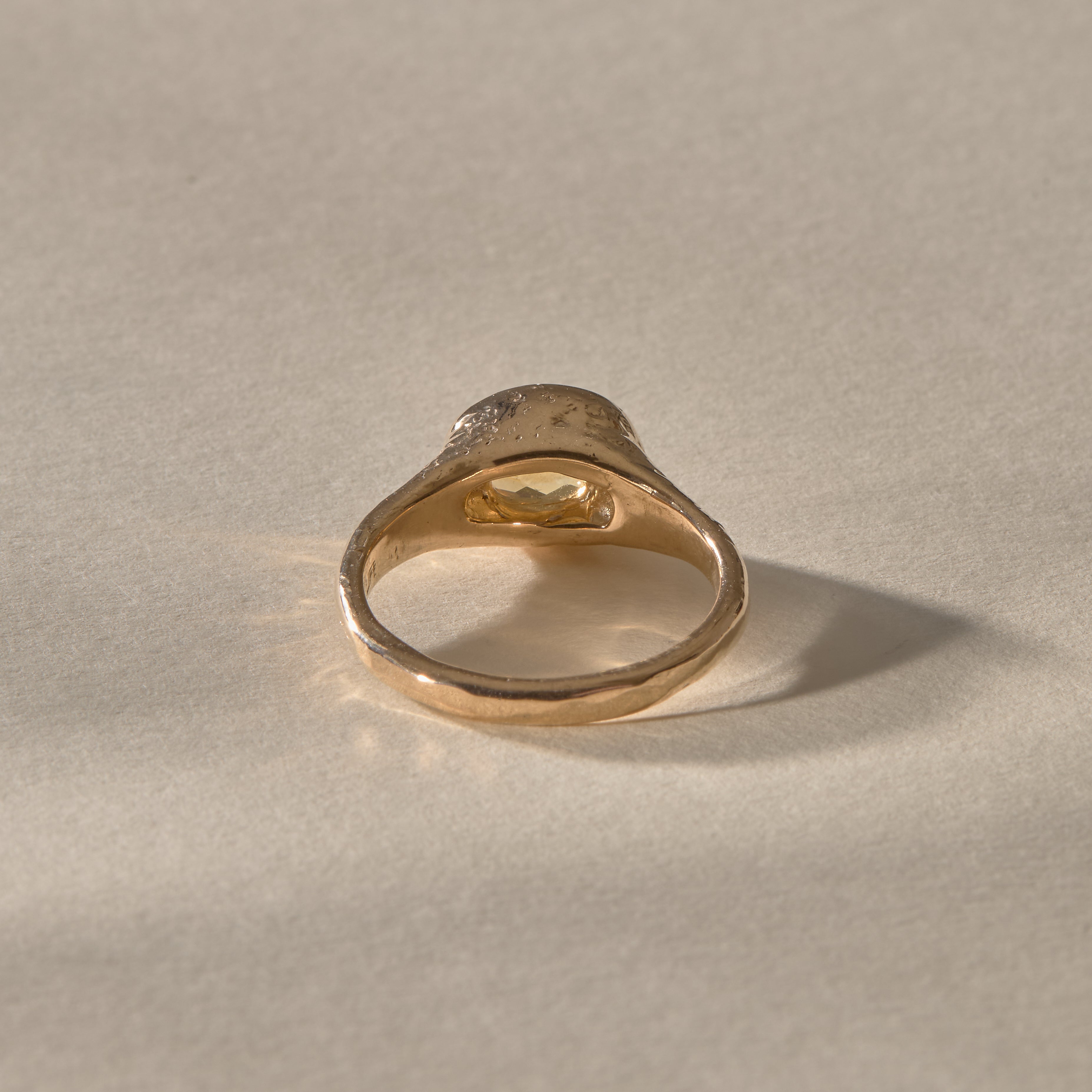 Solara Citrine Signet Ring | Gold