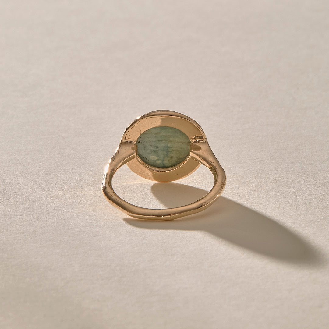 Reverie Jasper Amulet Ring II | Gold