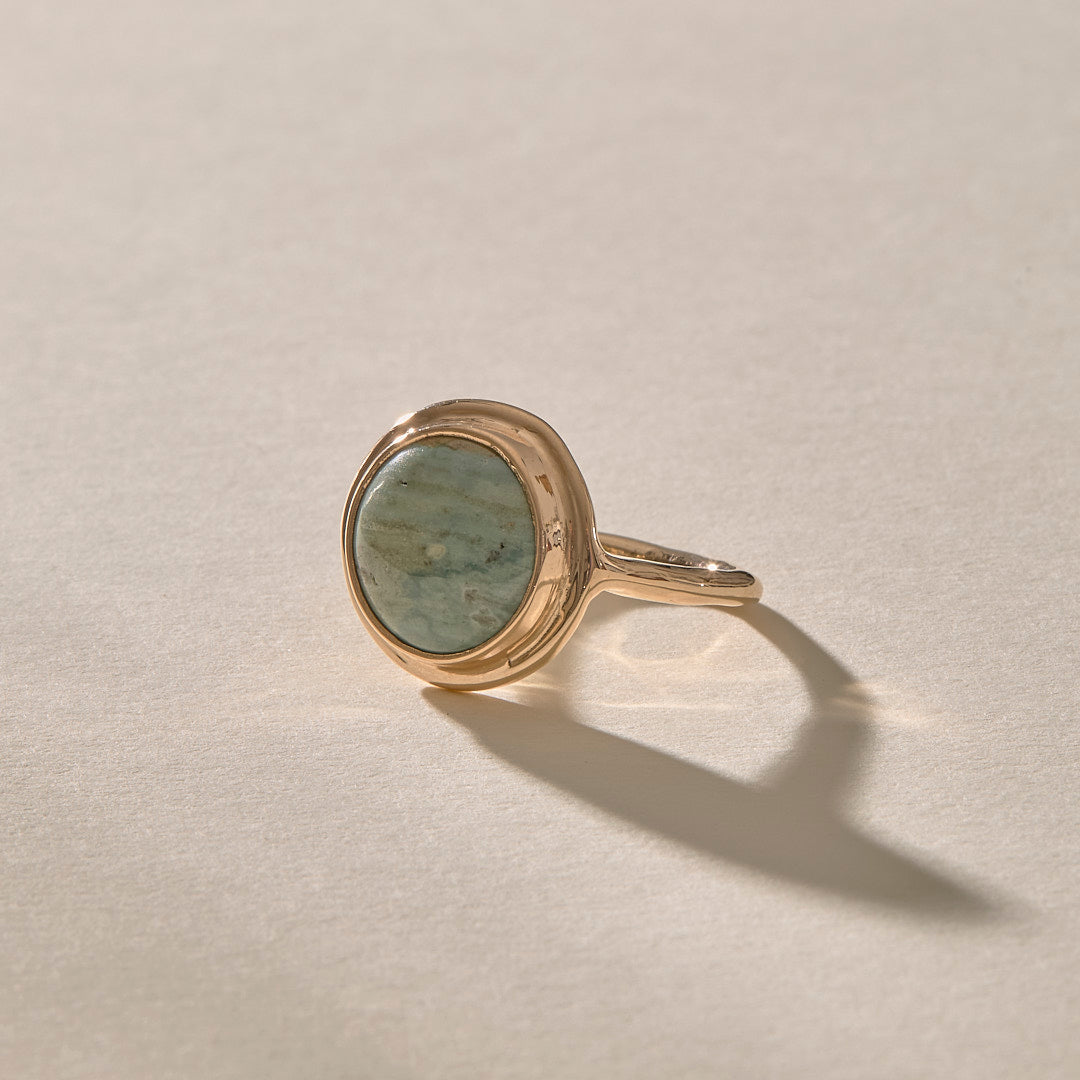 Reverie Jasper Amulet Ring II | Gold