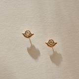Vida Champagne Diamond Studs | Gold