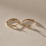 Vida Emerald Hoops | Gold