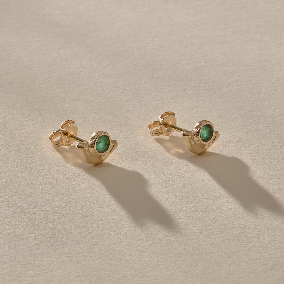 Vida Emerald Studs