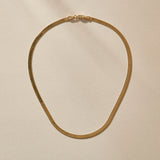 Fehu 4.5mm Herringbone Necklace | Gold