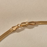 Fehu 2.5mm Herringbone Necklace | Gold