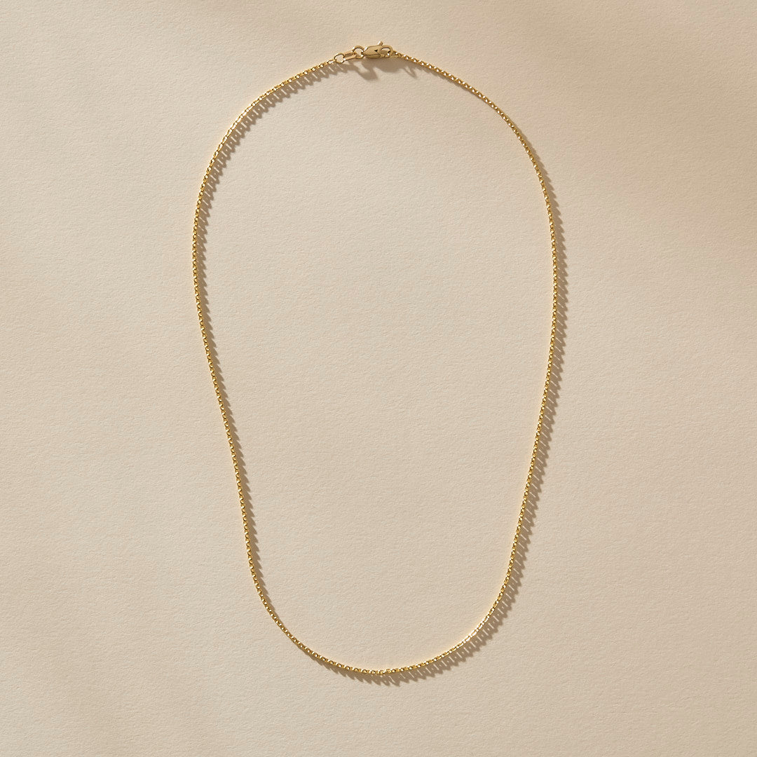 Round Cable Chain Necklace | Gold