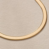Fehu 2.5mm Herringbone Necklace | Gold