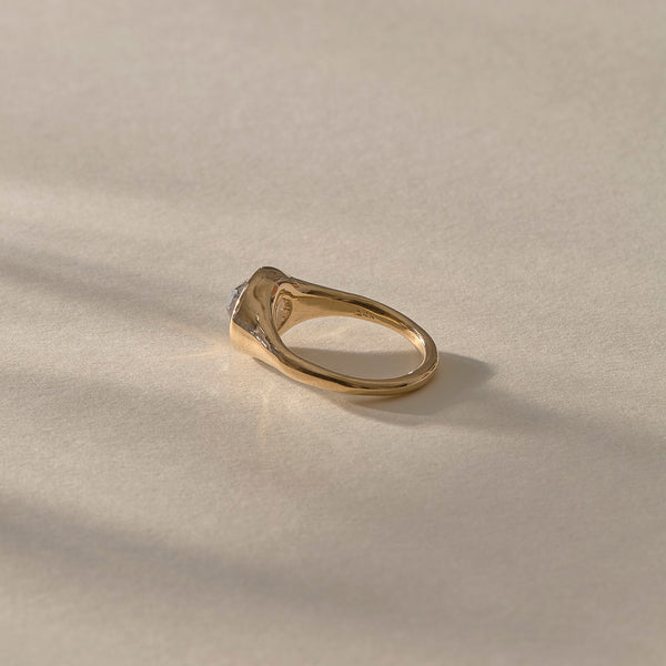 One Of A Kind | Rough Polished Diamond Signet #2