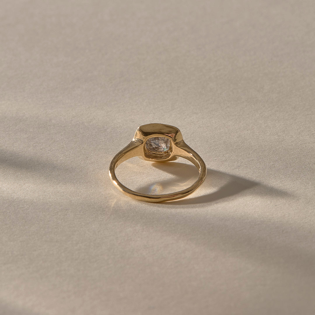 One Of A Kind | Cushion Cut Salt & Pepper Canadian Diamond Ring