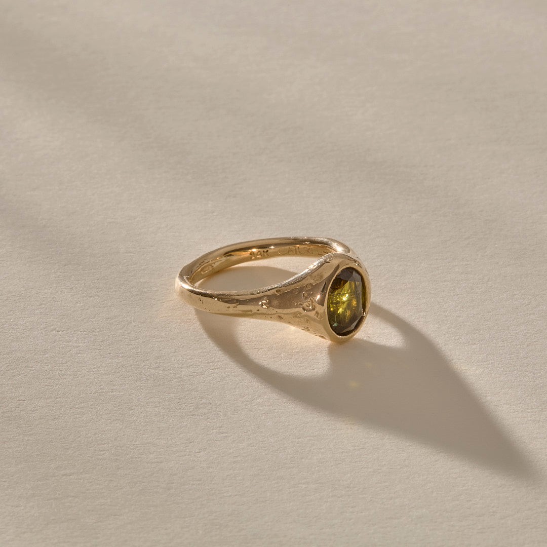 One Of A Kind | Green Tourmaline Signet V