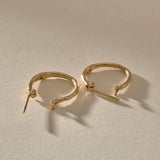 Vida Champagne Diamond Hoops | Gold
