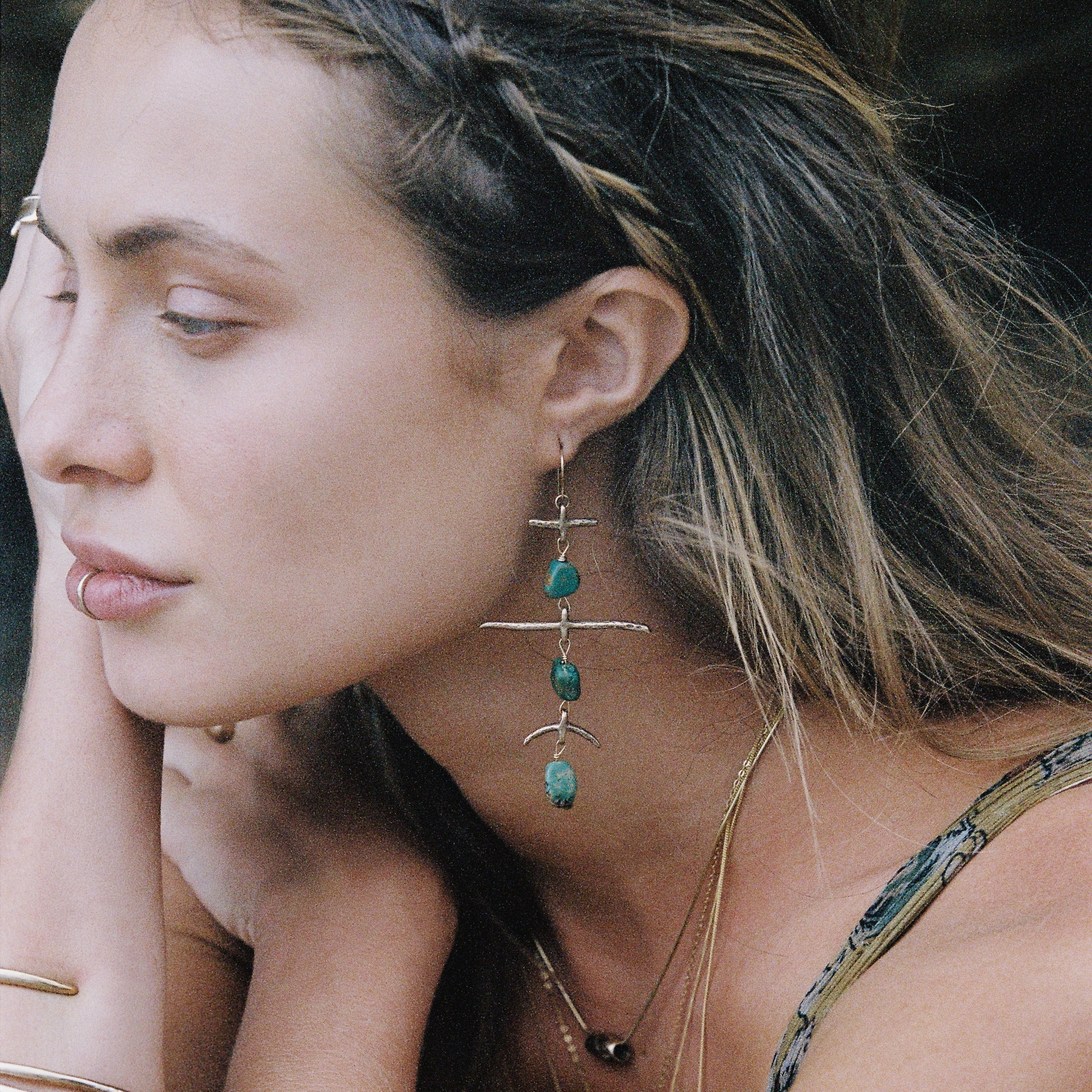 Petra Earrings | Bronze
