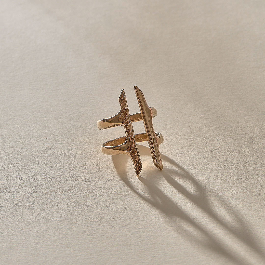 Akash Shield Ring | Bronze