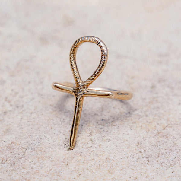 Gold Ankh Ring