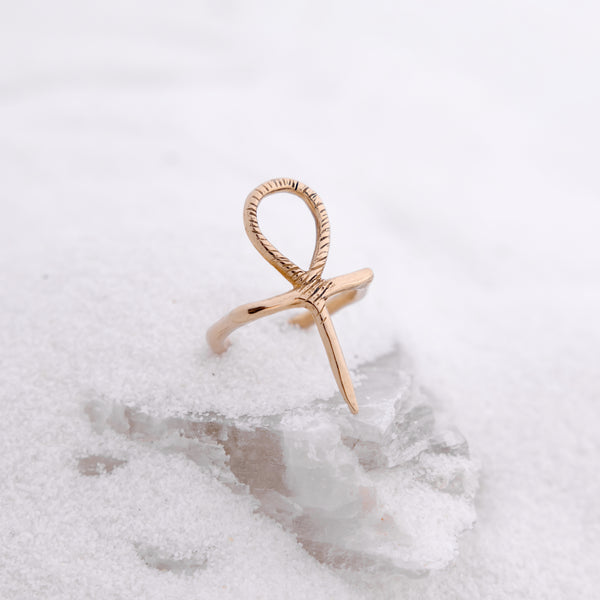 Gold Ankh Ring