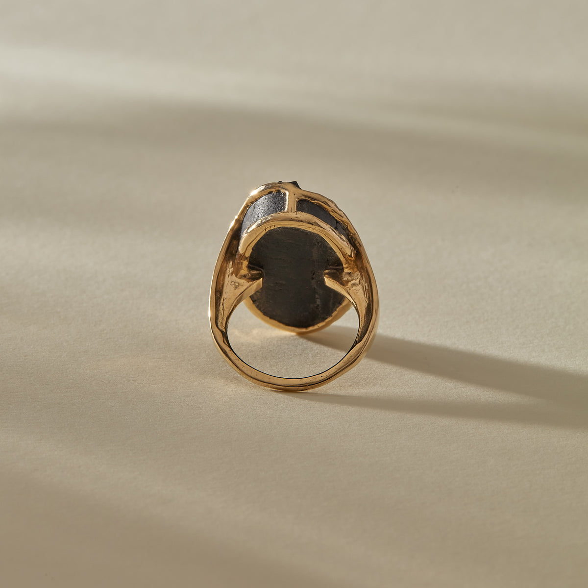 Black Tourmaline Amulet Ring XVI | OOAK