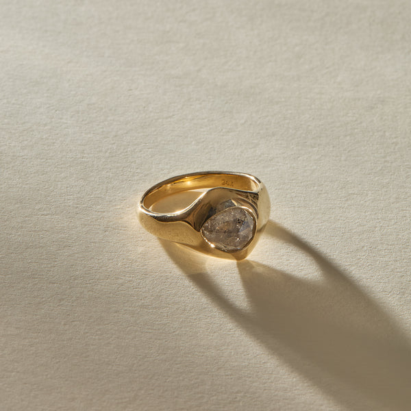 Éclat Rosecut Salt & Pepper Diamond Ring | OOAK