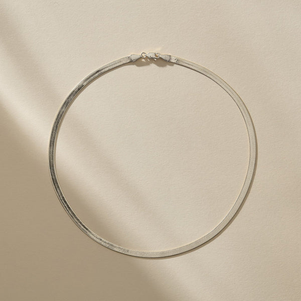 Fehu 4.5mm Herringbone Necklace | Silver