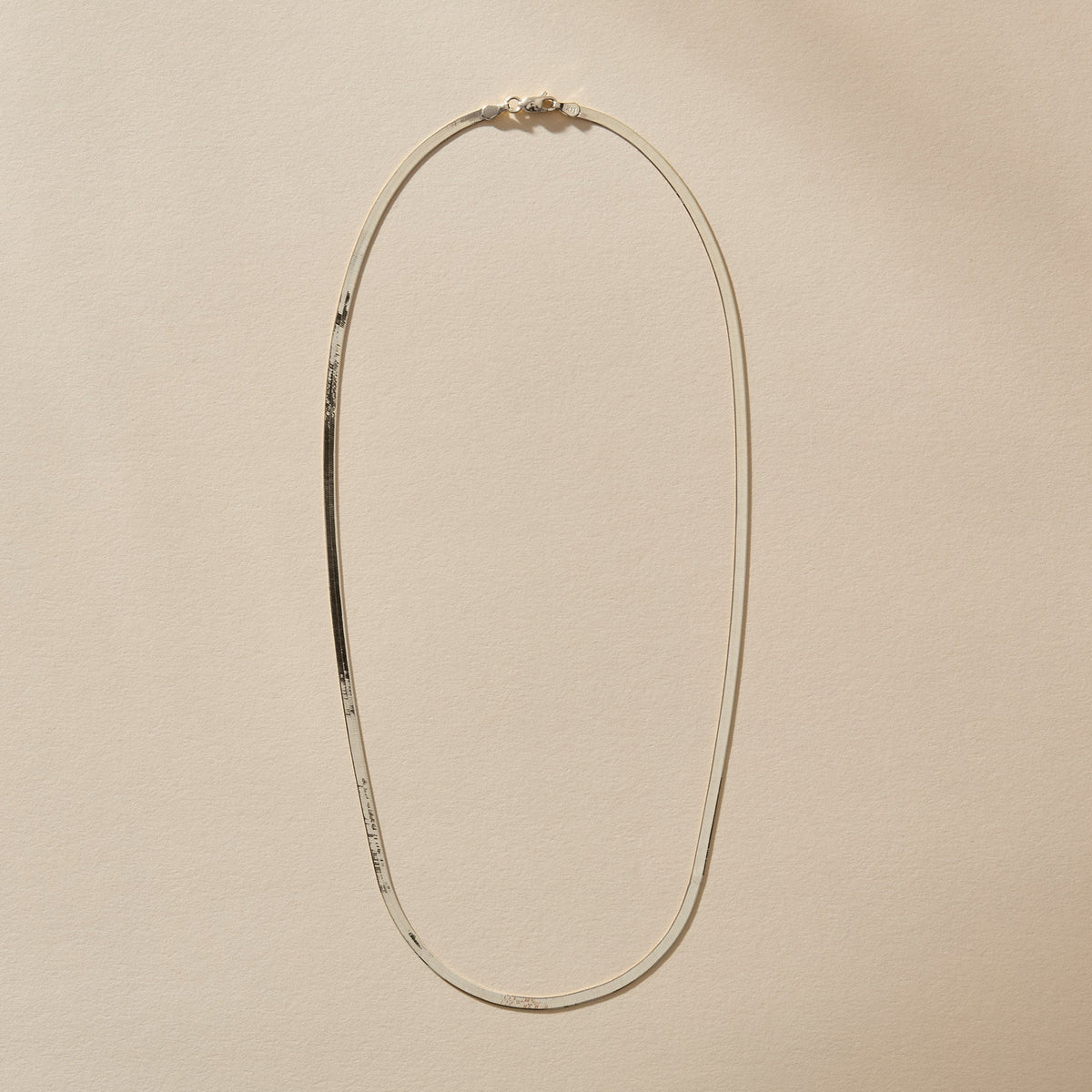 Fehu 2.7mm Herringbone Necklace | Silver