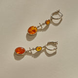 Jūratė Amber Chandeliers Earrings | Silver