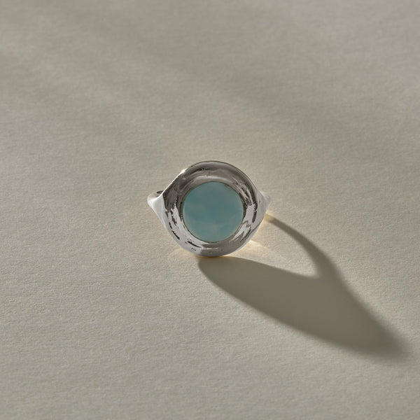 Elysian Larimar Ring | Silver