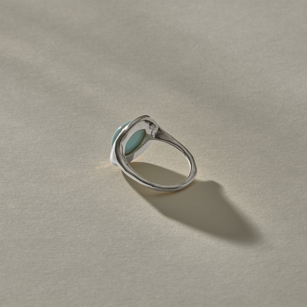 Elysian Larimar Ring | Silver